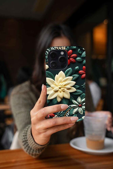 Husă Sonique 3D Flower Series pentru Xiaomi Redmi 13c 4g Poco C65 4g Verde