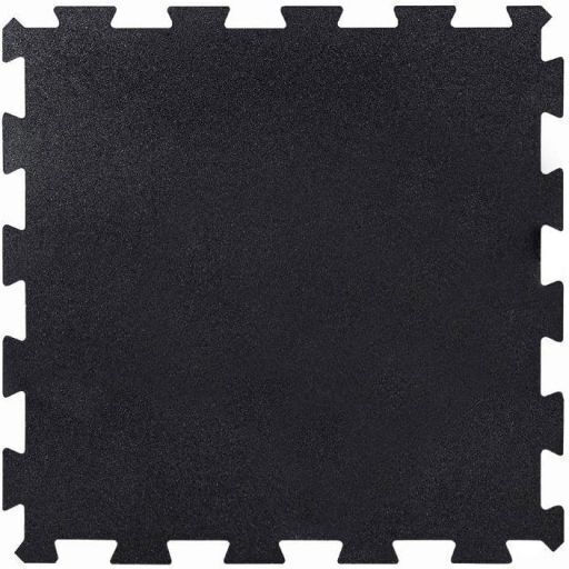 Tiguar Rubber Gym Floor Puzzle Mat Black 98x98x1cm