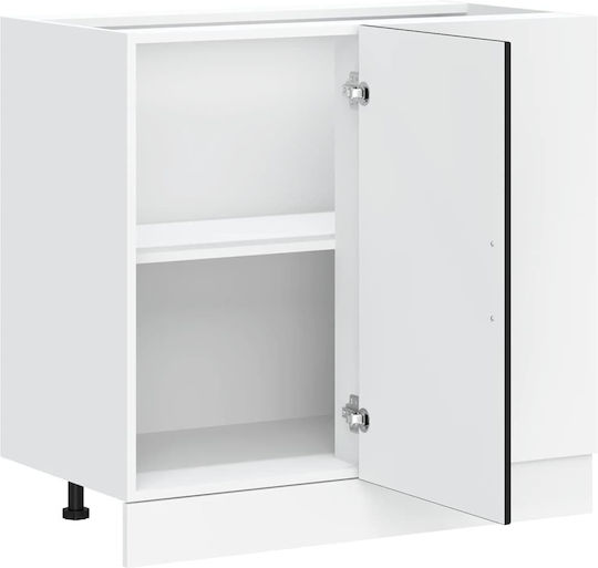 Ντουλάπι Νεροχύτη Μαύρο 80x46x81.5εκ.