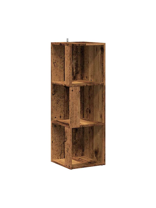 Corner Bookcase Old Wood 33x33x100cm