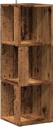 Corner Bookcase Old Wood 33x33x100cm