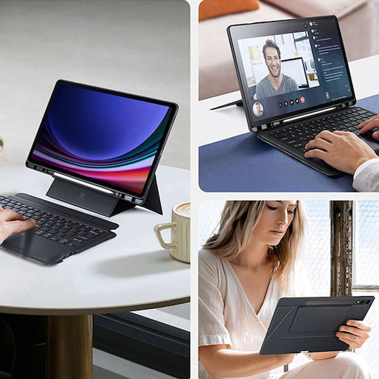Dux Ducis Dk Series Flip Cover με Πληκτρολόγιο Μαύρη (Galaxy Tab S10+)