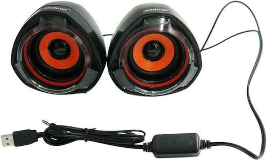 Andowl Q87 Ηχεία Υπολογιστή 2.0 με Ισχύ 10W