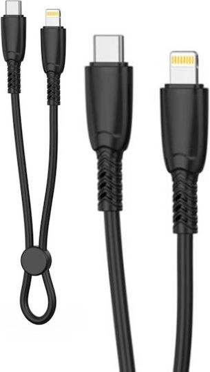 XO NB-Q248A USB-C zu Lightning Kabel 27W Schwarz 0.25m (16.005.0251)