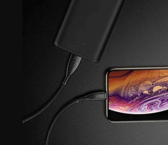 Veger V105 Braided USB to Lightning Cable Μαύρο 1.2m (V105)