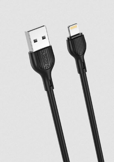 XO NB200 2.1A USB-A to Lightning Cable Black 1m (16.005.0134)