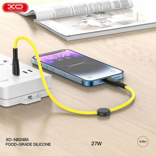 XO NB-Q248A USB-C zu Lightning Kabel 27W Schwarz 0.25m (16.005.0251)