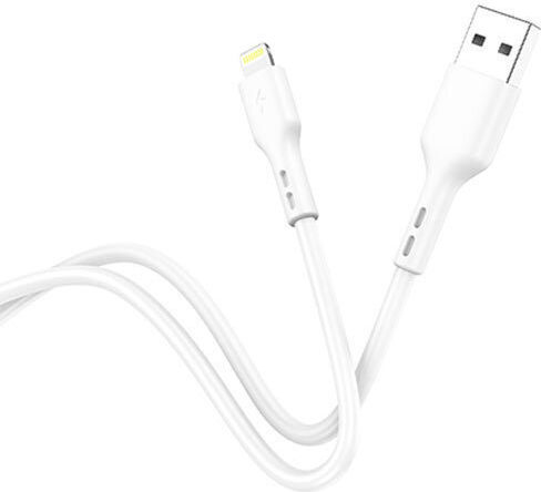 Lamtech Regular USB-A la Cablu Lightning Alb 1m (LAM439881)
