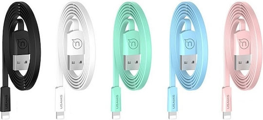 Usams Flat USB to Lightning Cable Λευκό 1.2m (SJ199)