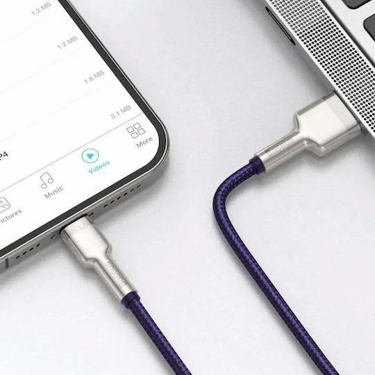 Baseus Cafule Series Braided USB-A to Lightning Cable 100W Purple 1m (CALJK-A05)