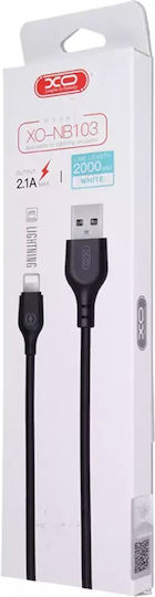 XO XO Regular USB to Lightning Cable Λευκό 2m (NB103)