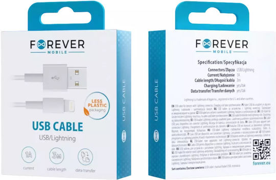 Forever USB-A zu Lightning Kabel Weiß 3m (T_0014274)