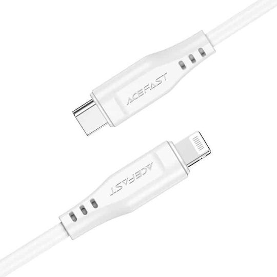 Acefast C3-01 Редовна USB-C към Lightning кабел 30W Черен 1.2м