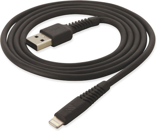Scosche Regular USB-A la Cablu Lightning Negru 1.2m (HDi34)