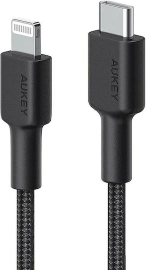 Aukey CB-CL03 Плетена USB-C към Lightning кабел Черен 2м (ITAN1004513)