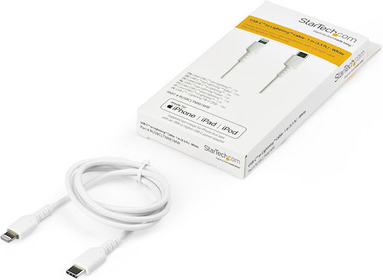 StarTech USB 2.0 Cable USB-C male - Lightning Λευκό 1m (RUSBCLTMM1MW)