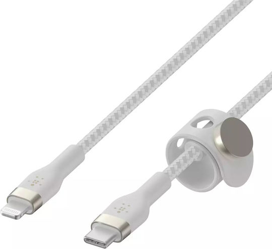 Belkin BoostCharge Pro Flex Braided USB-C to Lightning Cable 15W White 3m (CAA011BT3MWH)