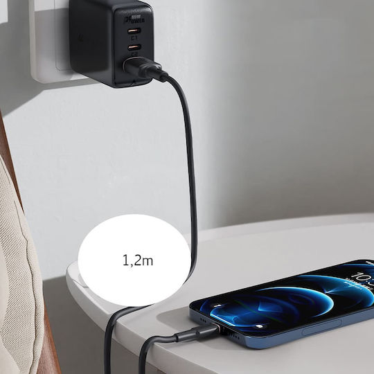 Acefast C2-02 Редовна USB-A към Lightning кабел Черен 1.2м