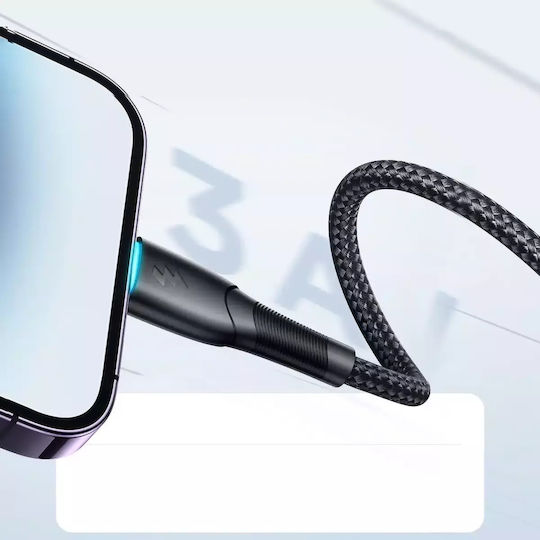 Joyroom Braided USB-A to Lightning Cable Μαύρο 1m (SA32-AL3)