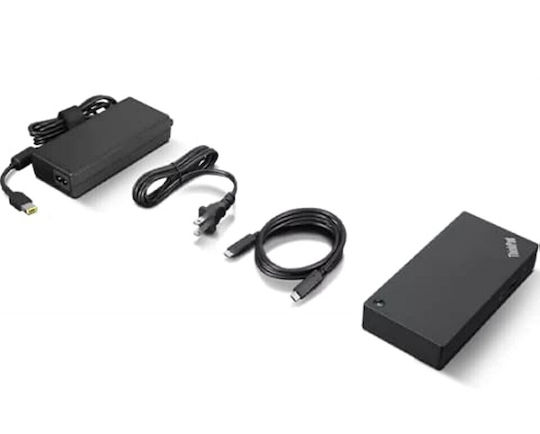 Lenovo ThinkPad Universal 90W USB-C Docking Station with HDMI/DisplayPort 4K PD Ethernet and Support for 3 Monitors Black