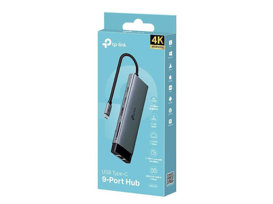 TP-LINK USB-C Docking Station with HDMI 4K PD Ethernet Gray (UH9120C)