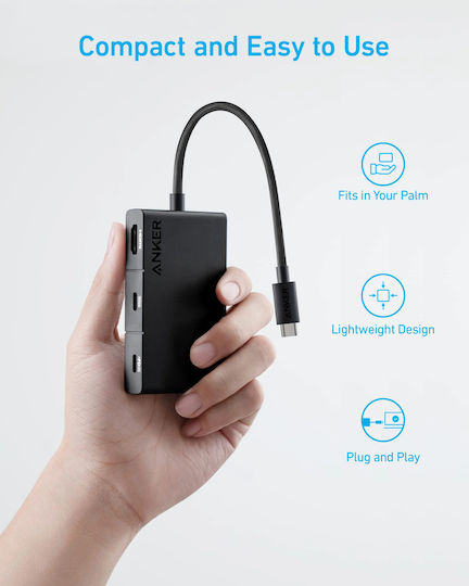 Anker 332 USB-C Docking Station με HDMI 4K PD Μαύρο