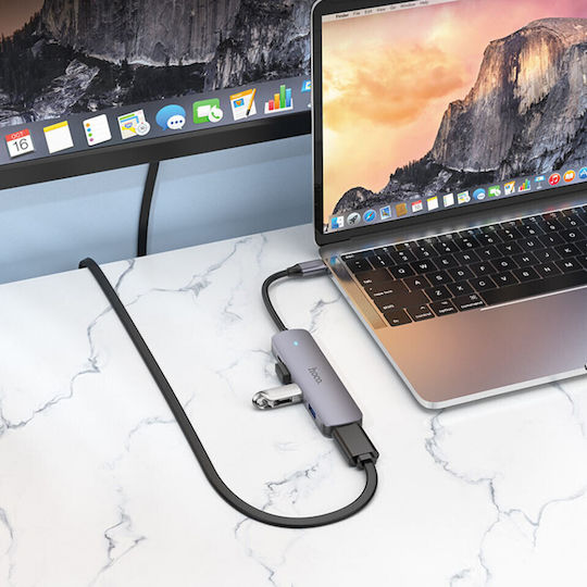 Hoco HB27 USB-C Docking Station mit HDMI 4K PD Gray