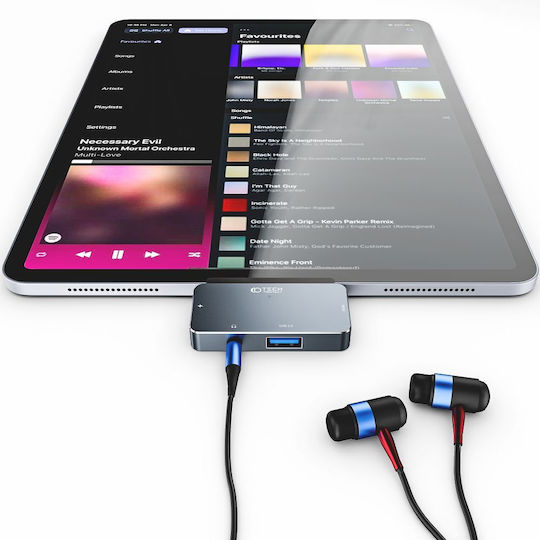 Tech-Protect V6-HUB USB-C Docking Station με HDMI 4K PD Γκρι