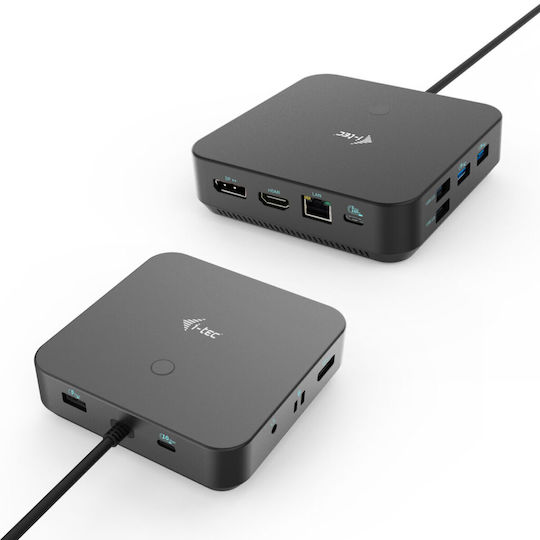 i-tec USB-C Docking Station με HDMI/DisplayPort 4K PD Ethernet και συνδεση 3 Οθονών Μαύρο (C31TRIPLE4KDOCKPDPRO)
