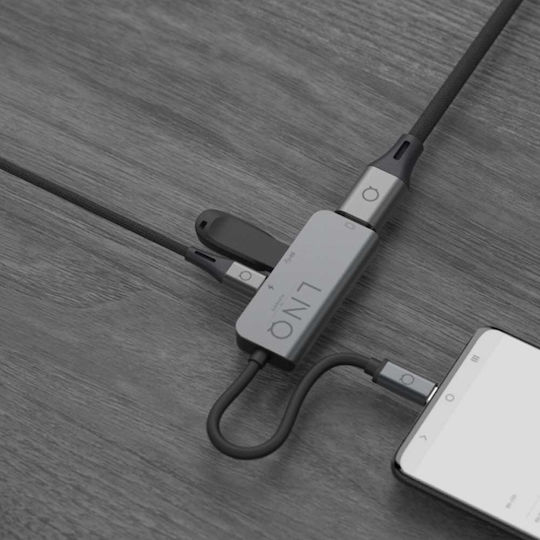 LinQ USB-C Docking Station με HDMI 4K PD Γκρι (LQ48000)