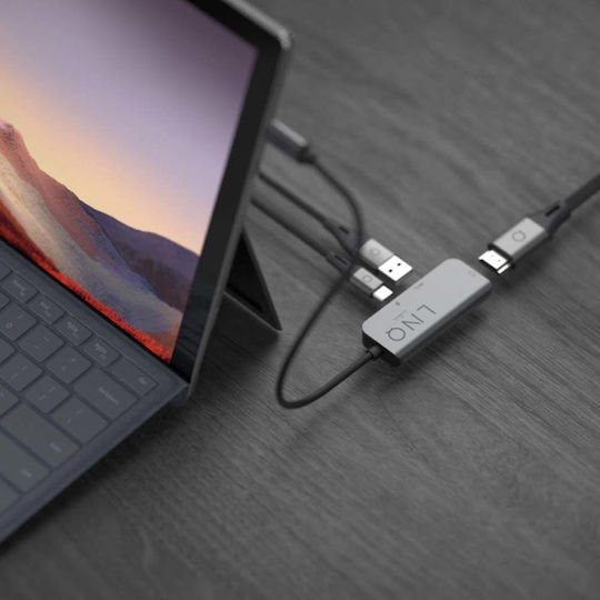 LinQ USB-C Docking Station με HDMI 4K PD Γκρι (LQ48000)