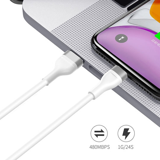 Lito USB 2.0 Kabel USB-C männlich - USB-A 60W Weiß 1.2m