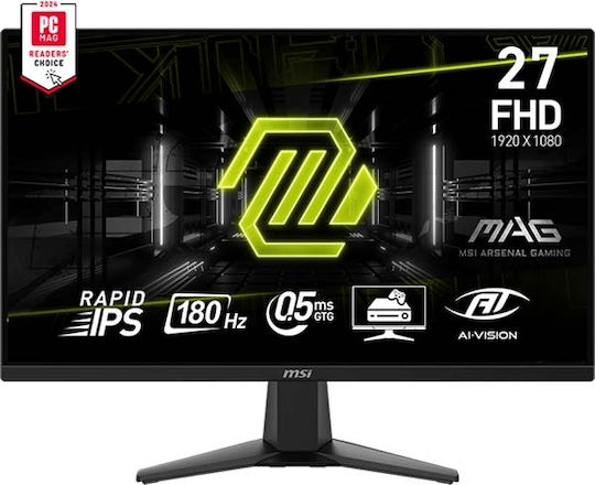 MSI MAG 275F IPS Gaming Monitor 27" FHD 1920x1080 180Hz cu Timp de Răspuns 0.5ms GTG