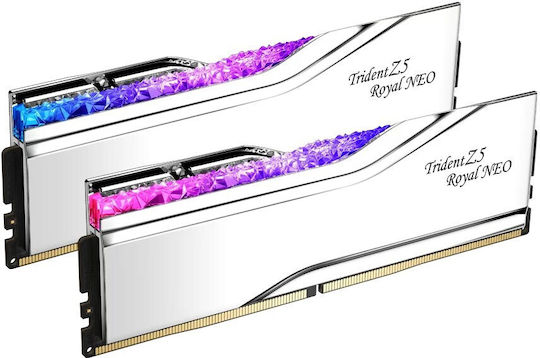 G.Skill Trident Z5 Royal Neo RGB 48GB DDR5 RAM с 2 модула (2x24GB) и Скорост 8000 за Настолен Компютър