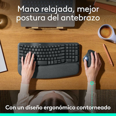 Logitech Ergo M575S Ασύρματο Bluetooth Ποντίκι με Trackball Graphite