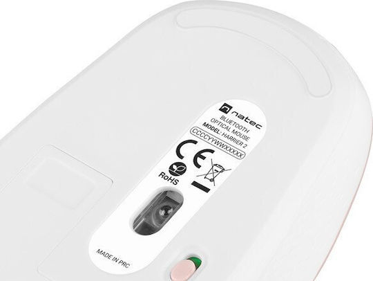 Natec Harrier 2 Ασύρματο Ποντίκι White/Pink