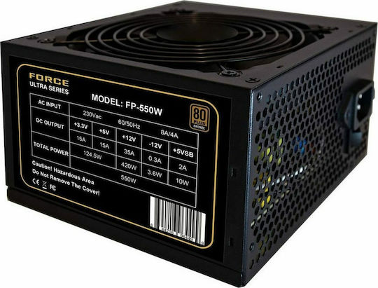 Supercase DR-8550BTX 550W Black Computer Power Supply Full Wired