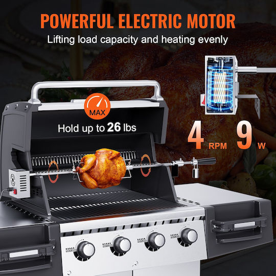 Vevor Inox Barbecue Spit with Motor