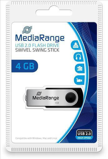 MediaRange 4GB USB 2.0 Stick Black