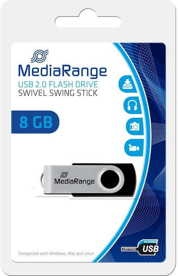 MediaRange 8GB USB 2.0 Stick Black