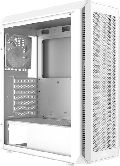 Adata Valor Air Plus Gaming Midi Tower Computer Case with Side Window and ARGB Lighting White