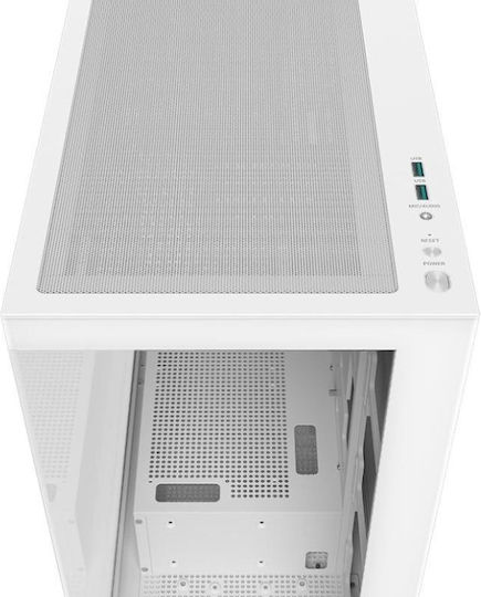 Deepcool CG580 Gaming Midi-Turm Computergehäuse mit Seitenfenster Weiß