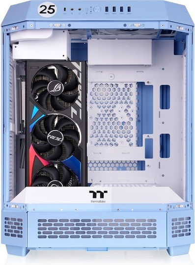 Thermaltake Thermaltake Tower 600 Gaming Midi-Turm Computergehäuse mit Seitenfenster Blau