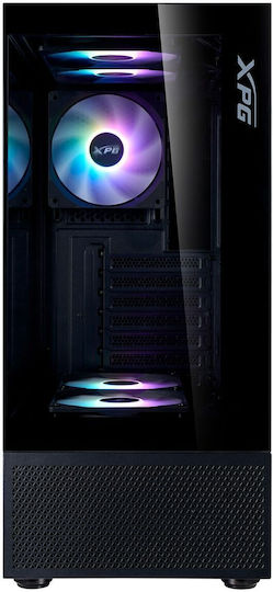 Adata Invader X Gaming Midi Tower Κουτί Υπολογιστή με Πλαϊνό Παράθυρο Μαύρο