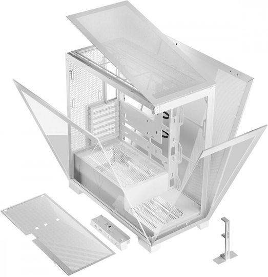 Modecom Volcano Space Gaming Midi-Turm Computergehäuse mit Seitenfenster Weiß
