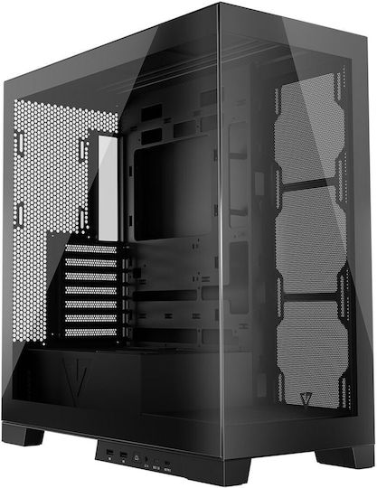 Modecom Volcano Space Gaming Midi-Turm Computergehäuse mit Seitenfenster Weiß