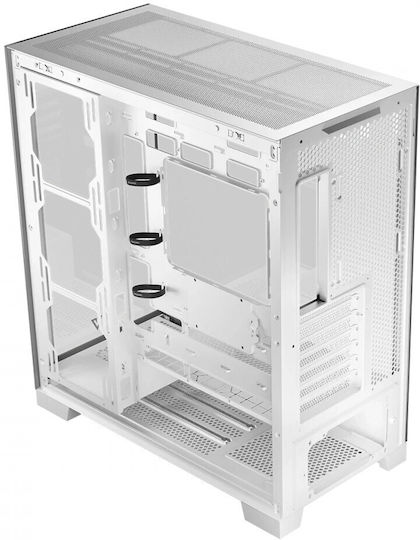 Modecom Volcano Space Gaming Midi-Turm Computergehäuse mit Seitenfenster Weiß