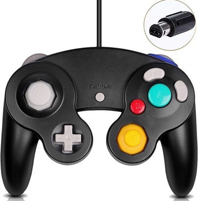 Teknogame GameCube Controller Classic Verkabelt Für Wii Schwarz