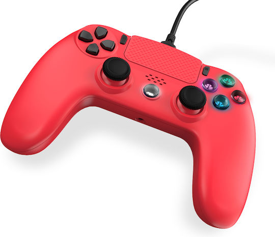 Freaks and Geeks 140061H Ενσύρματο Gamepad για PS4 Κόκκινο
