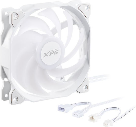 Adata XPG Vento 120 Case Fan 1200rpm 45.3cfm with ARGB Lighting and 3-Pin Connection 3pcs White